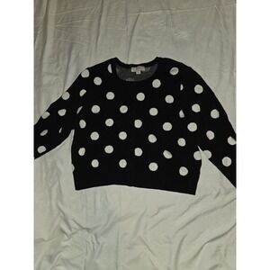 Victor Glemaud X Target Cropped Polka Dot Sweater Size XL. Hidden Snap Front